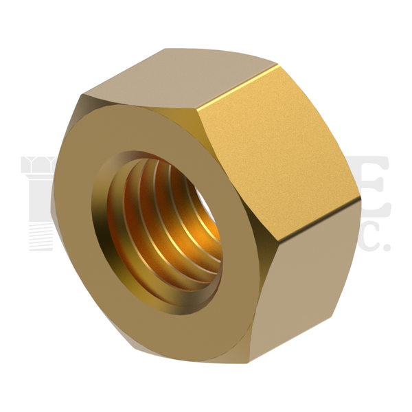 301050CBR 1/2-13  HEX NUT SOLID BRASS